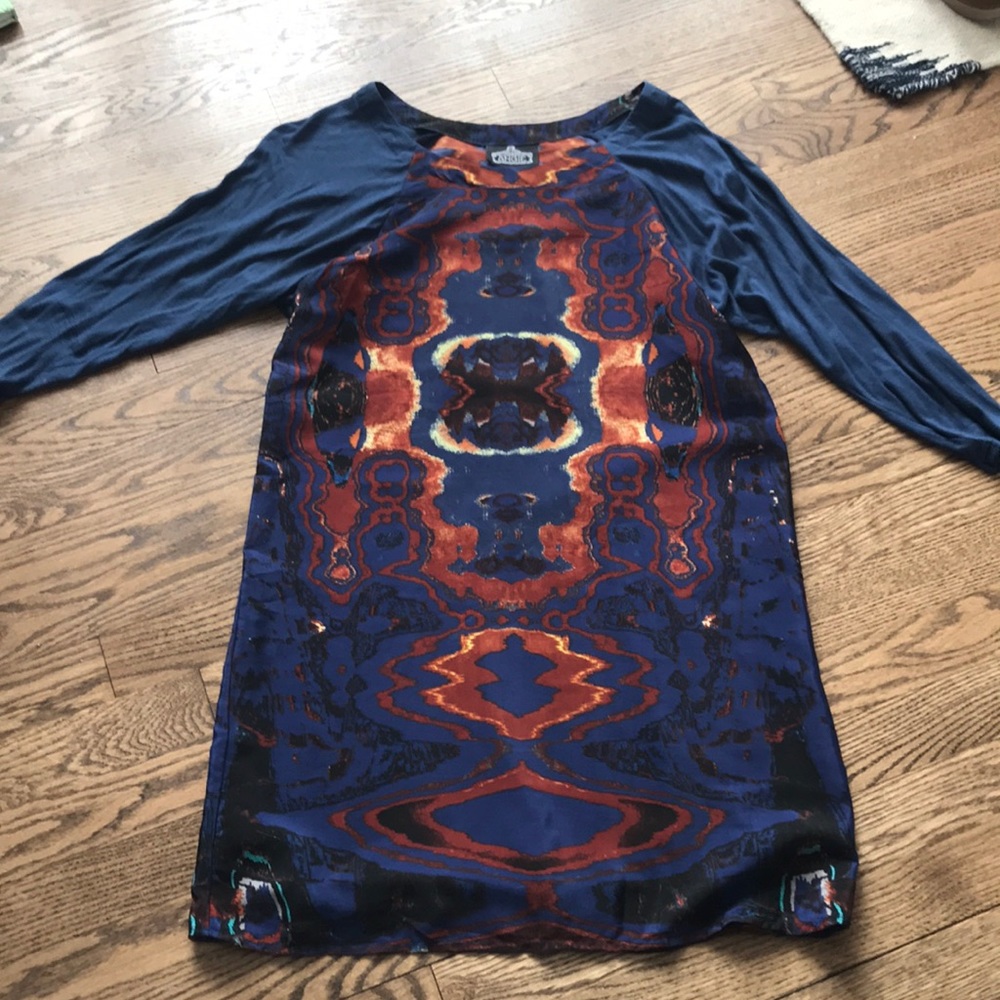 Blue print dress